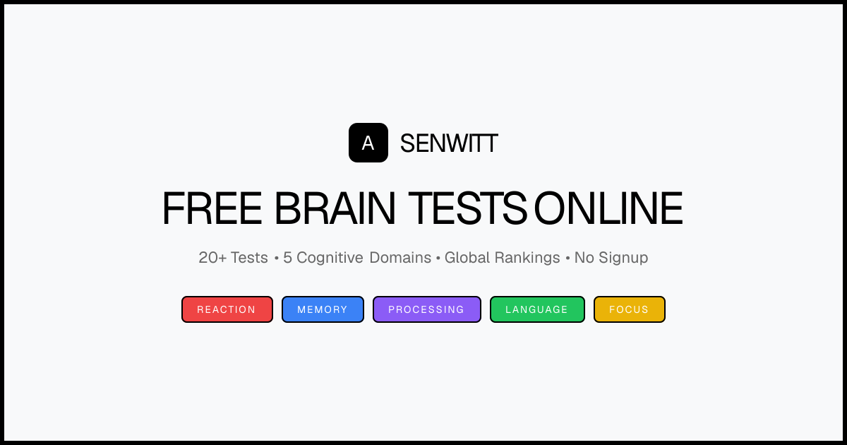Senwitt - Free Brain Tests Online | Measure Your Mind